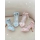 Pure Tea For Dream Spring Wind Chime​ Heel Shoes(Pre-Order/4 Colours/Full Payment Without Shipping)